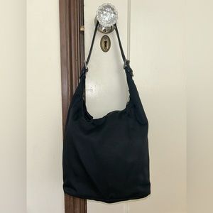 Black nylon hobo vintage coach bag Y2K
